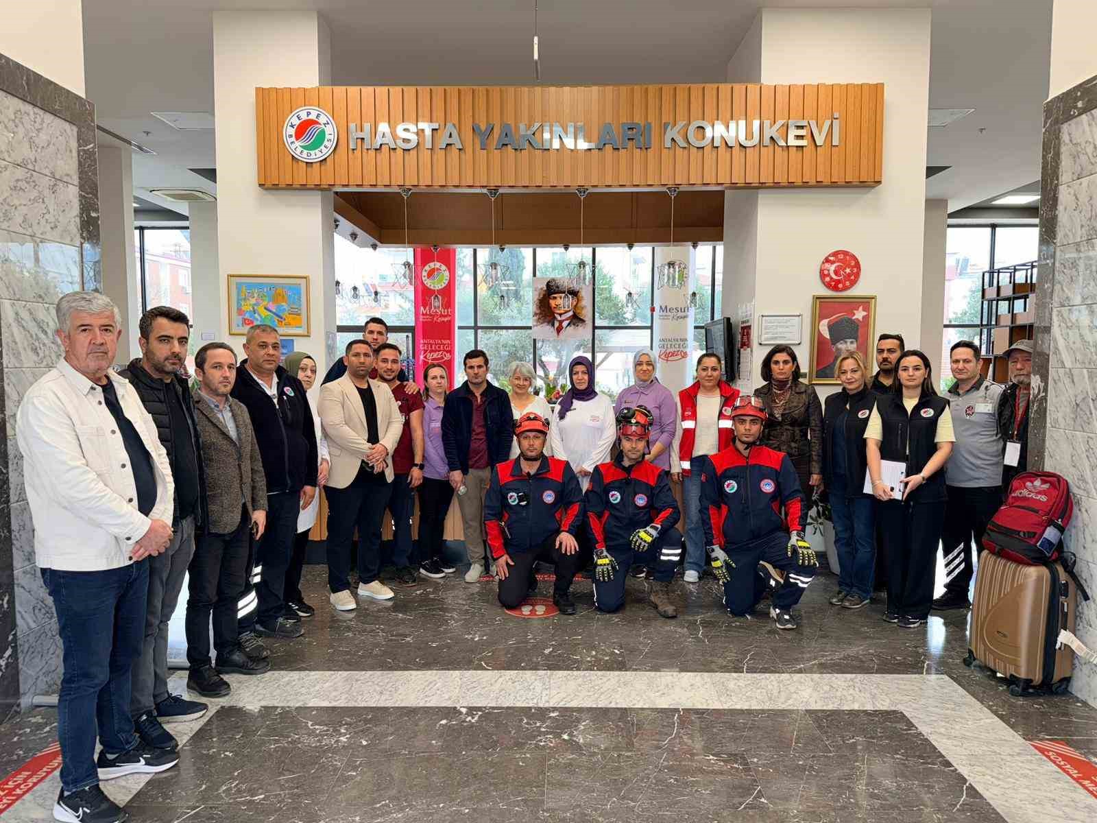 Kepez’den Hasta Yakınları Konukevi’nde deprem tatbikatı
