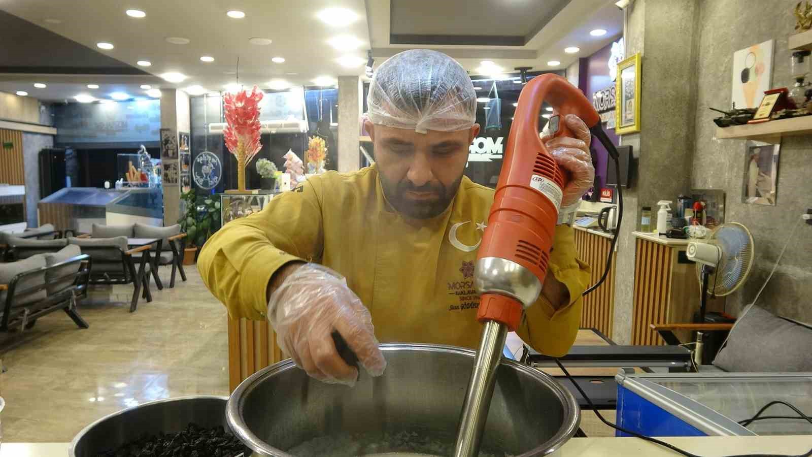 Kilis’in ’horoz karası’ üzümü dondurmaya dönüştü
