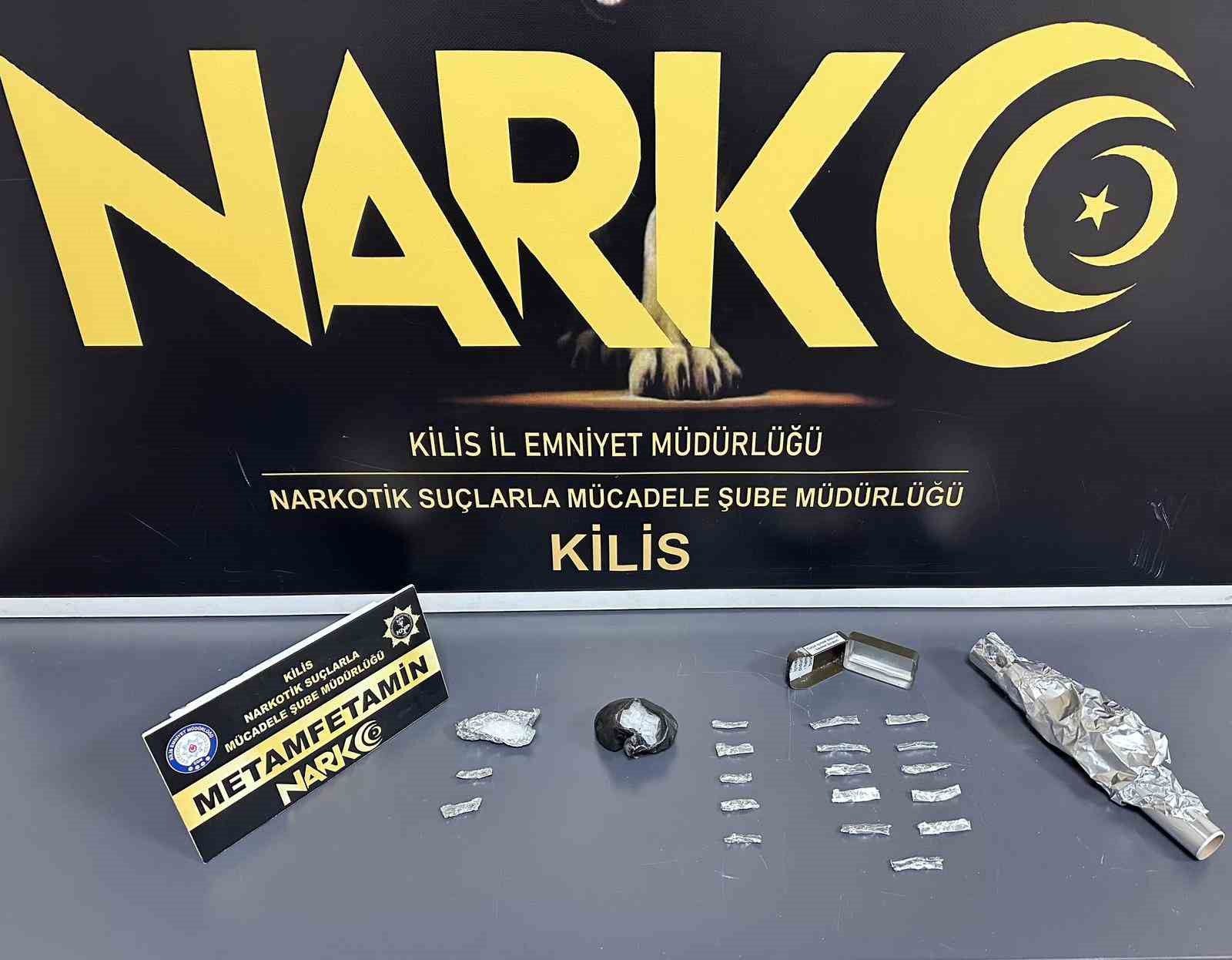 Kilis’te 84 gram metamfetamin ele geçirildi: 1 tutuklama

