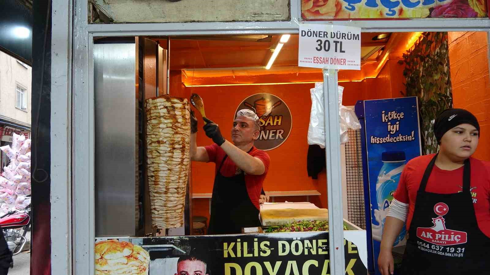 Kilis’te döner 30 TL
