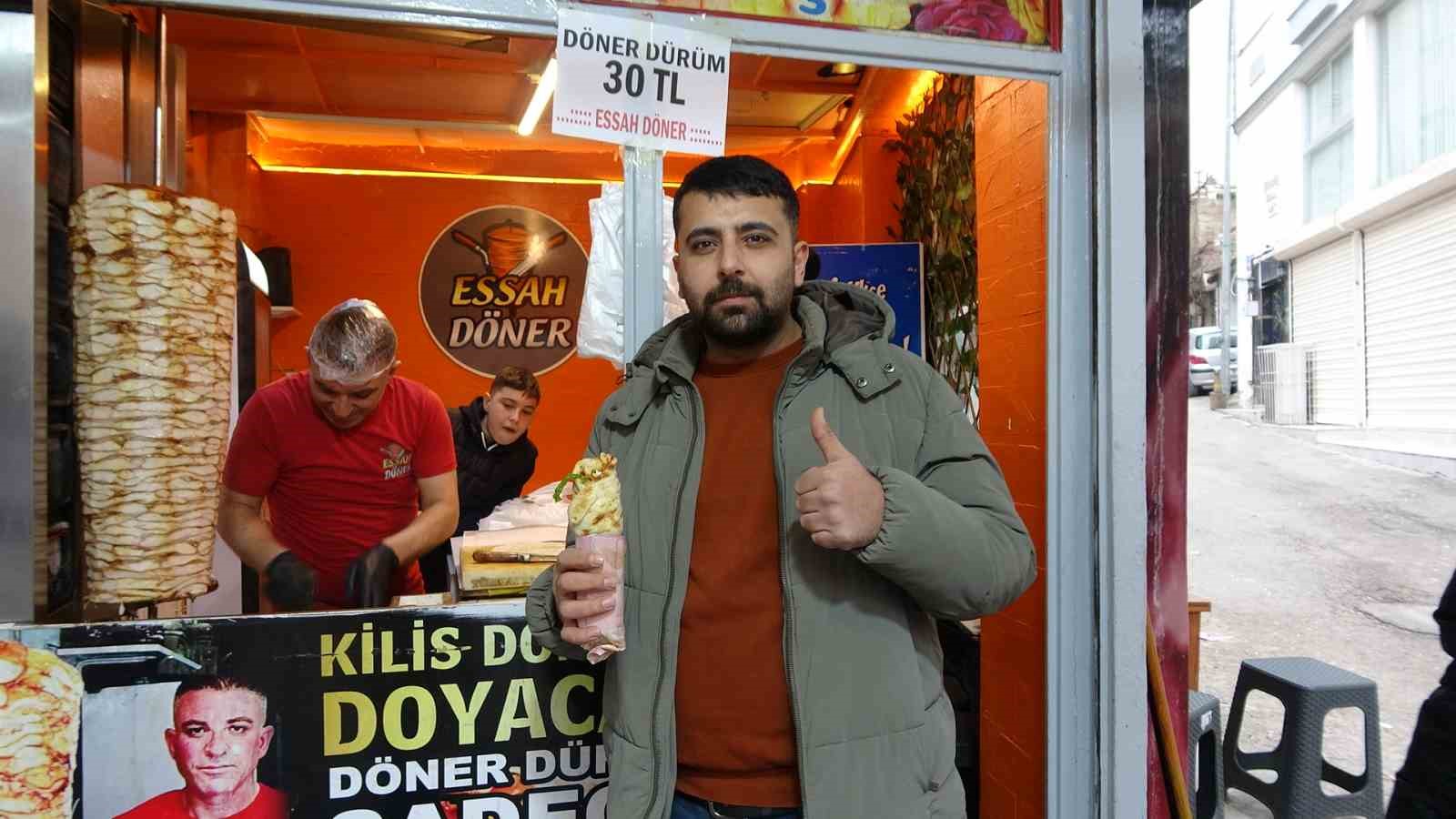 Kilis’te döner 30 TL
