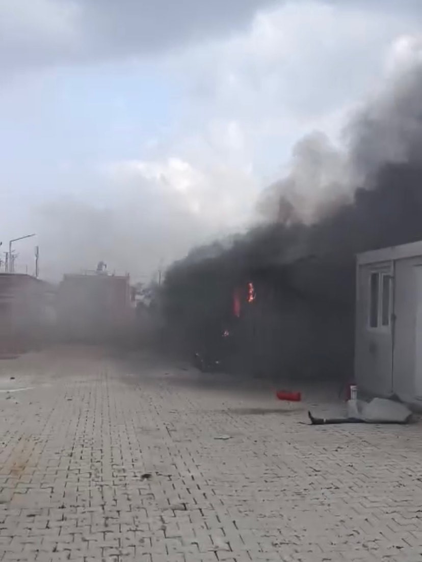 Kırıkhan’da konteyner yangını
