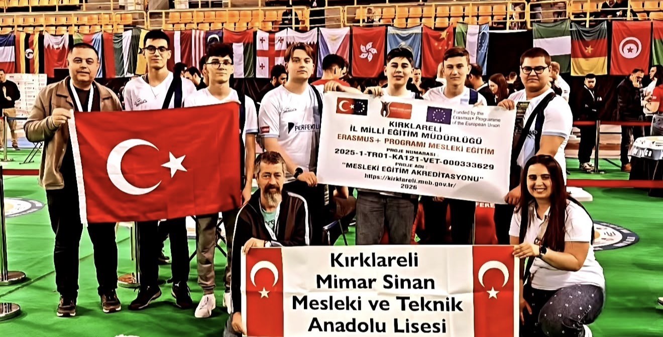 Kırklareli Mimar Sinan Mesleki ve Teknik Anadolu Lisesi öğrencileri dünya şampiyonu oldu
