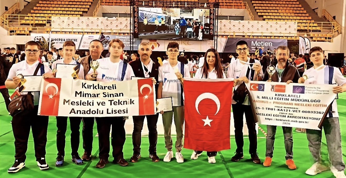 Kırklareli Mimar Sinan Mesleki ve Teknik Anadolu Lisesi öğrencileri dünya şampiyonu oldu
