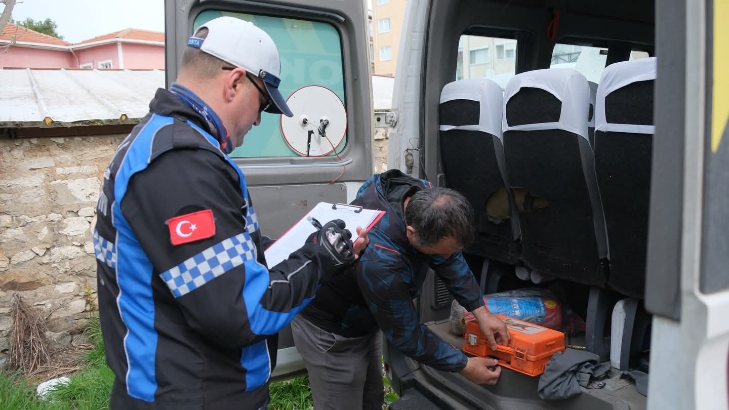 Kırklareli’de okul servislerine yönelik denetim
