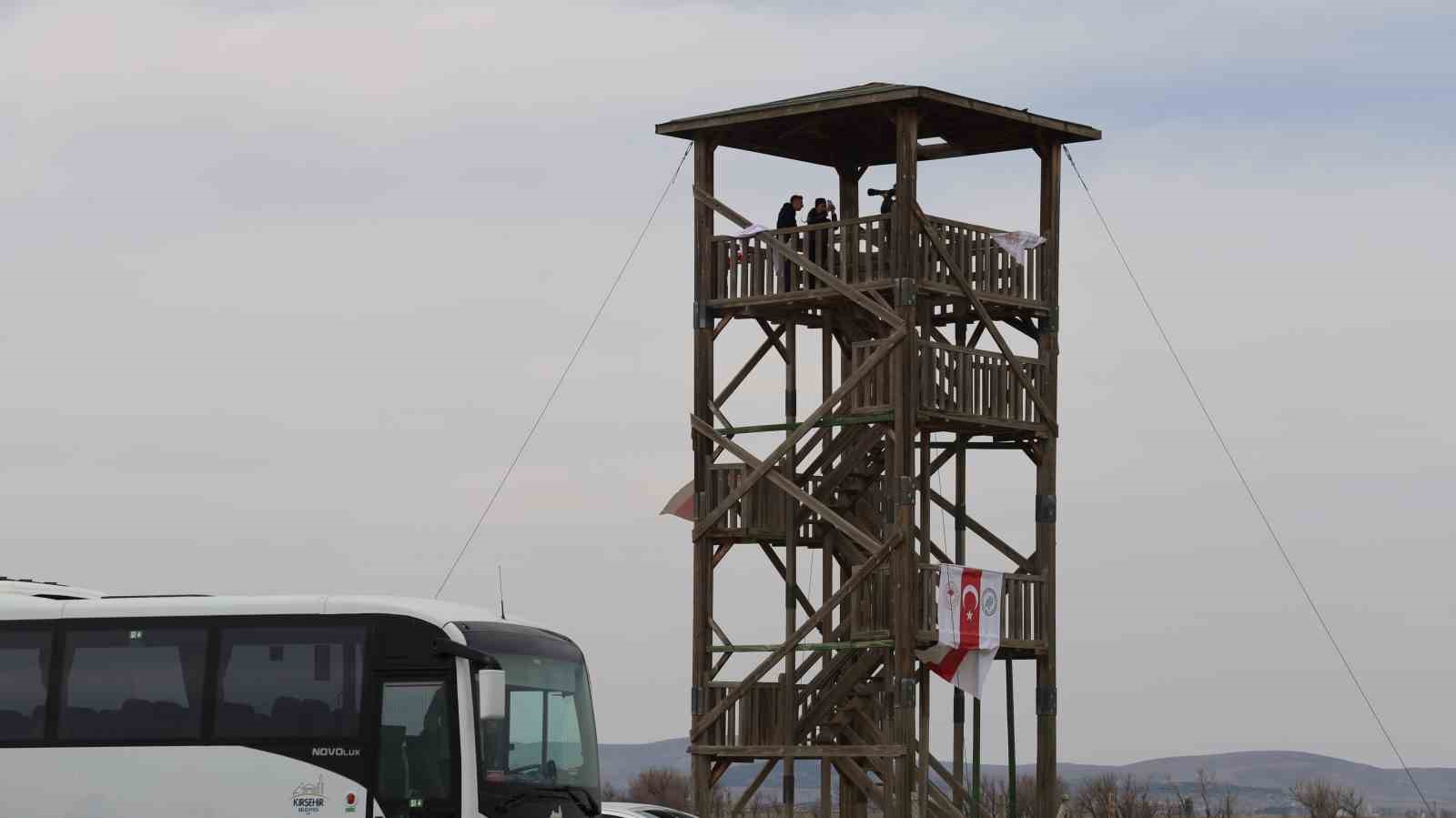 Kırşehir’de flamingolar fotoğraf tutkunlarının objektifine yansıdı
