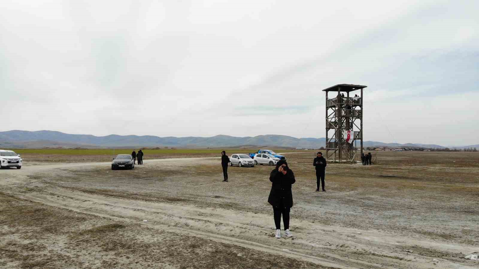 Kırşehir’de flamingolar fotoğraf tutkunlarının objektifine yansıdı
