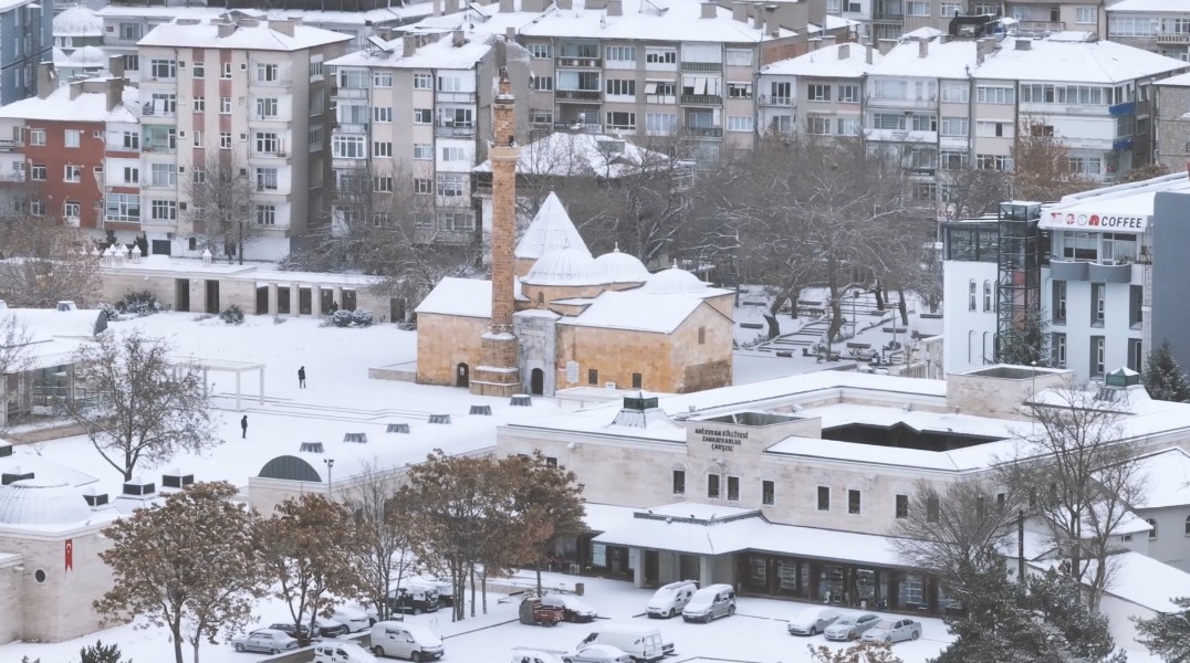 Kırşehir’de kar yağışı sonrası görsel şölen
