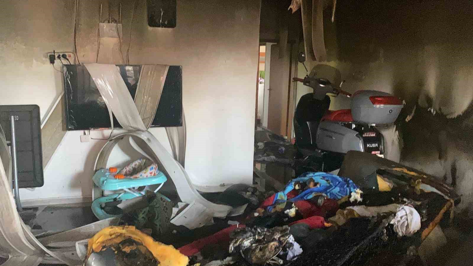 Klimadan çıkan yangın ekiplerin müdahalesiyle söndürüldü
