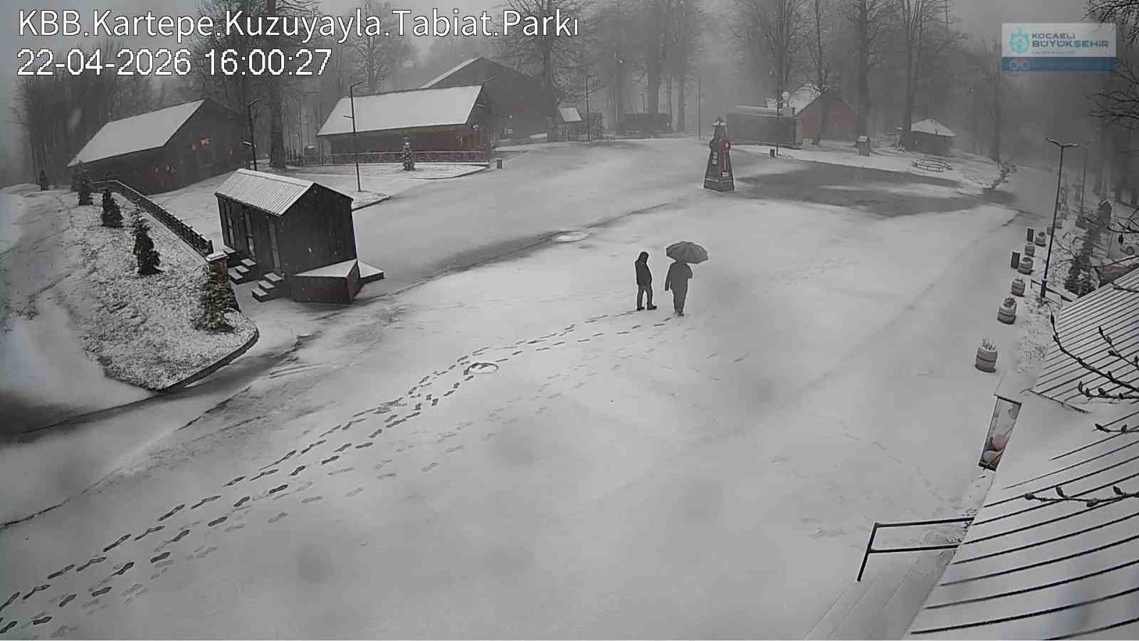 Kocaeli’de bahar ayında kar sürprizi
