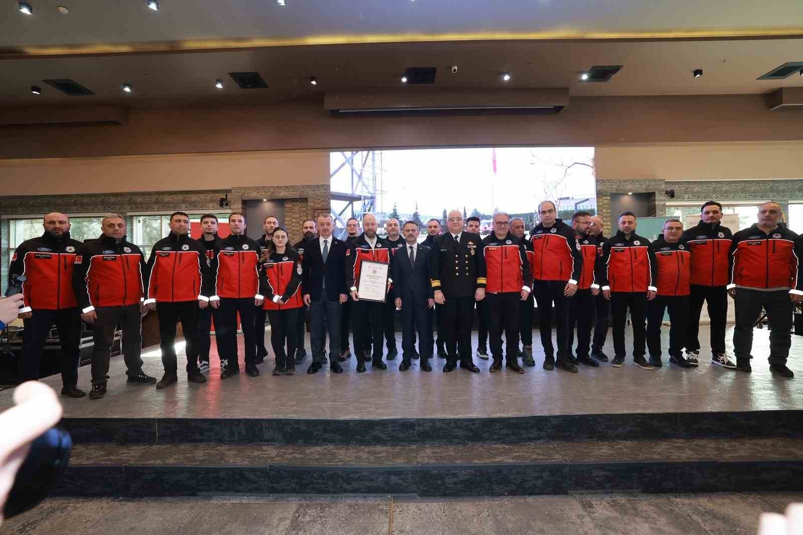 Kocaeli’nin arama kurtarma gücüne akreditasyon tescili
