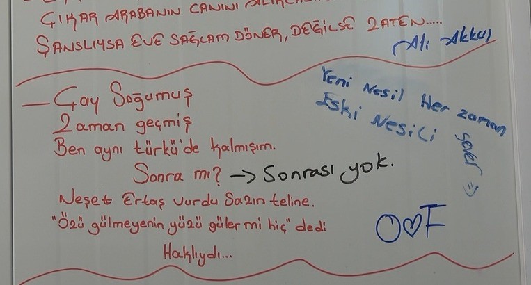 Konteynerdeki çiğ köftecinin duvarları ’duygu duvarı’na dönüştü
