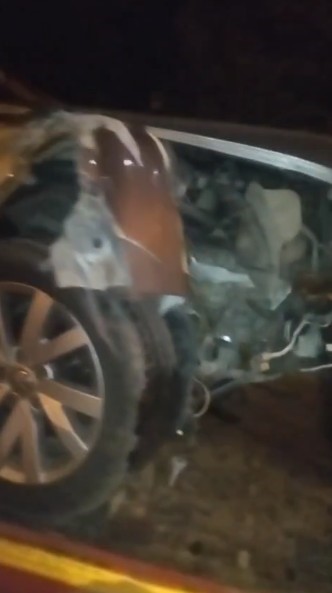 Kontrolden çıkan otomobil ağaca çarparak durabildi
