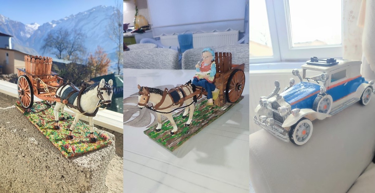 Konuşma ve işitme engelli vatandaş, atıkları sanata dönüştürüyor
