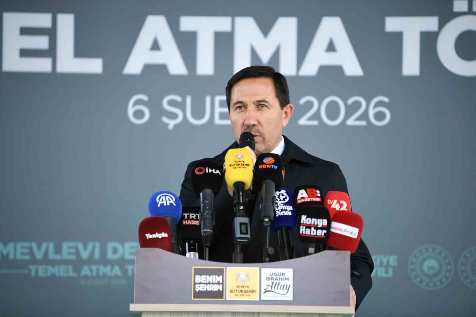 Konya Büyükşehir’in şehre kazandıracağı Mevlevi Dergahı’nın temeli atıldı
