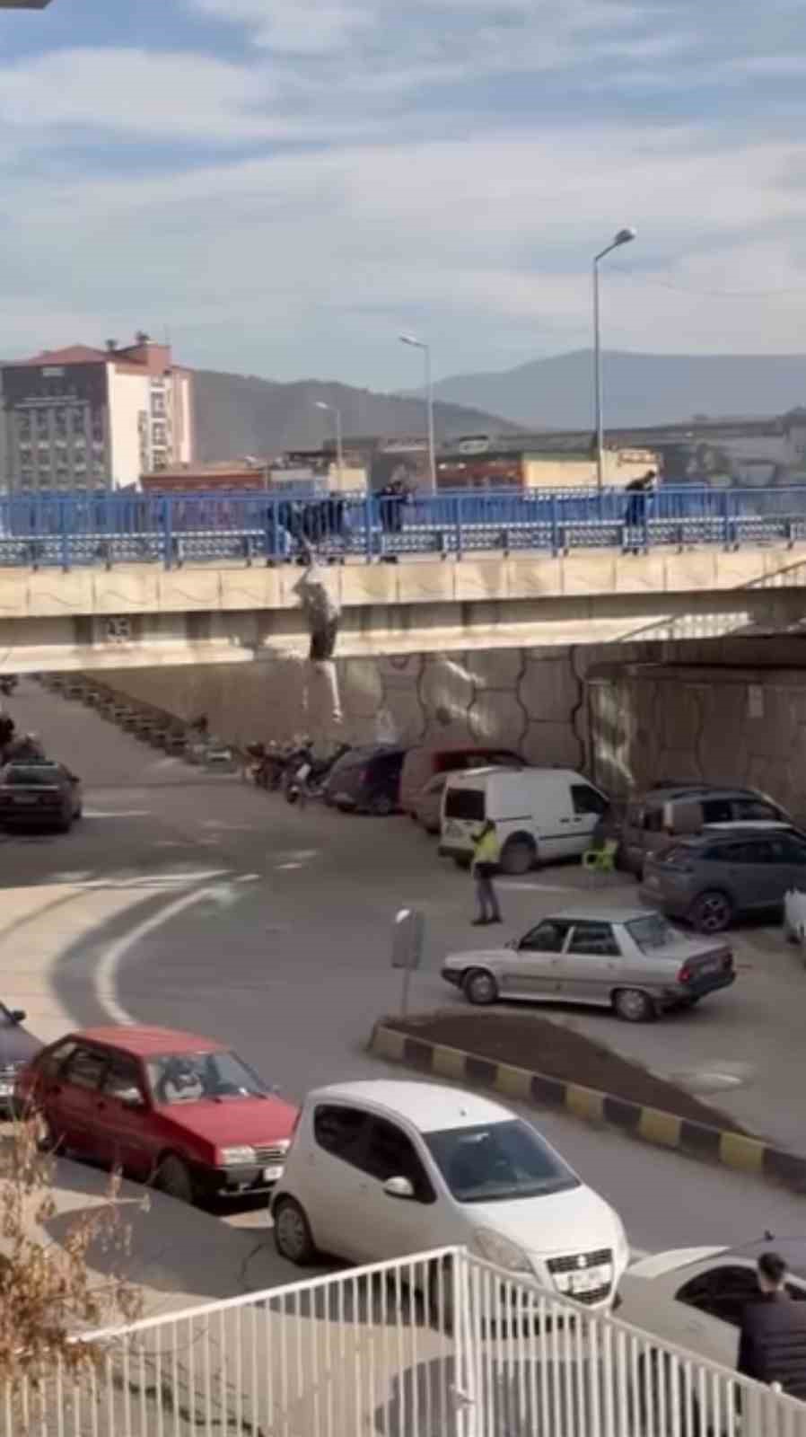 Köprüde can pazarı: Tutunamayınca yere düştü

