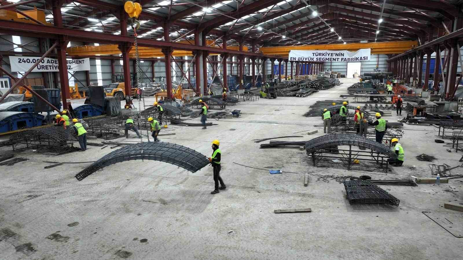 Körfezray Metro Projesi tünelleri için 6 bin 754 segment üretildi
