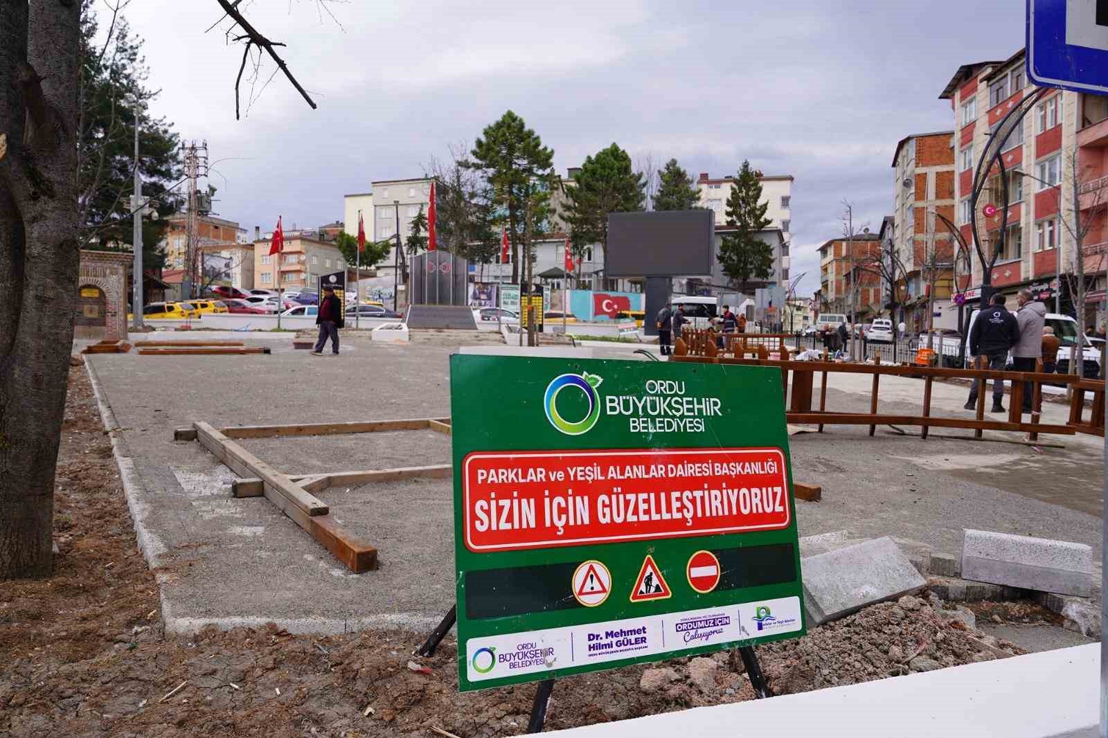 Korgan’da meydan projesi devam ediyor
