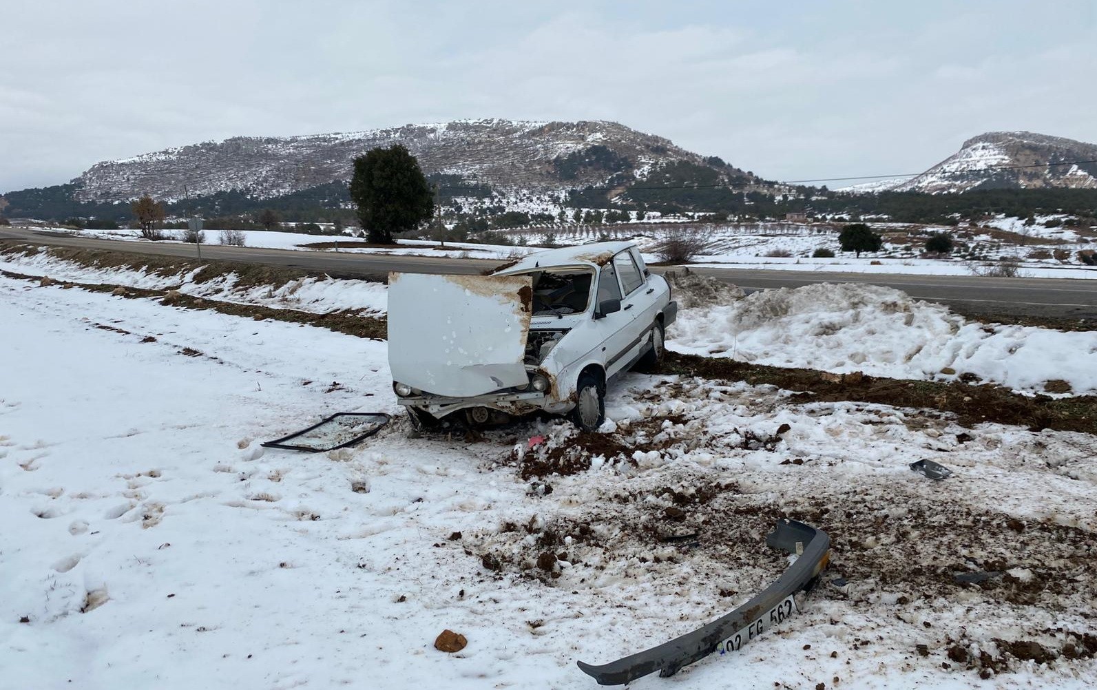 Köy korucusu kazada yaralandı
