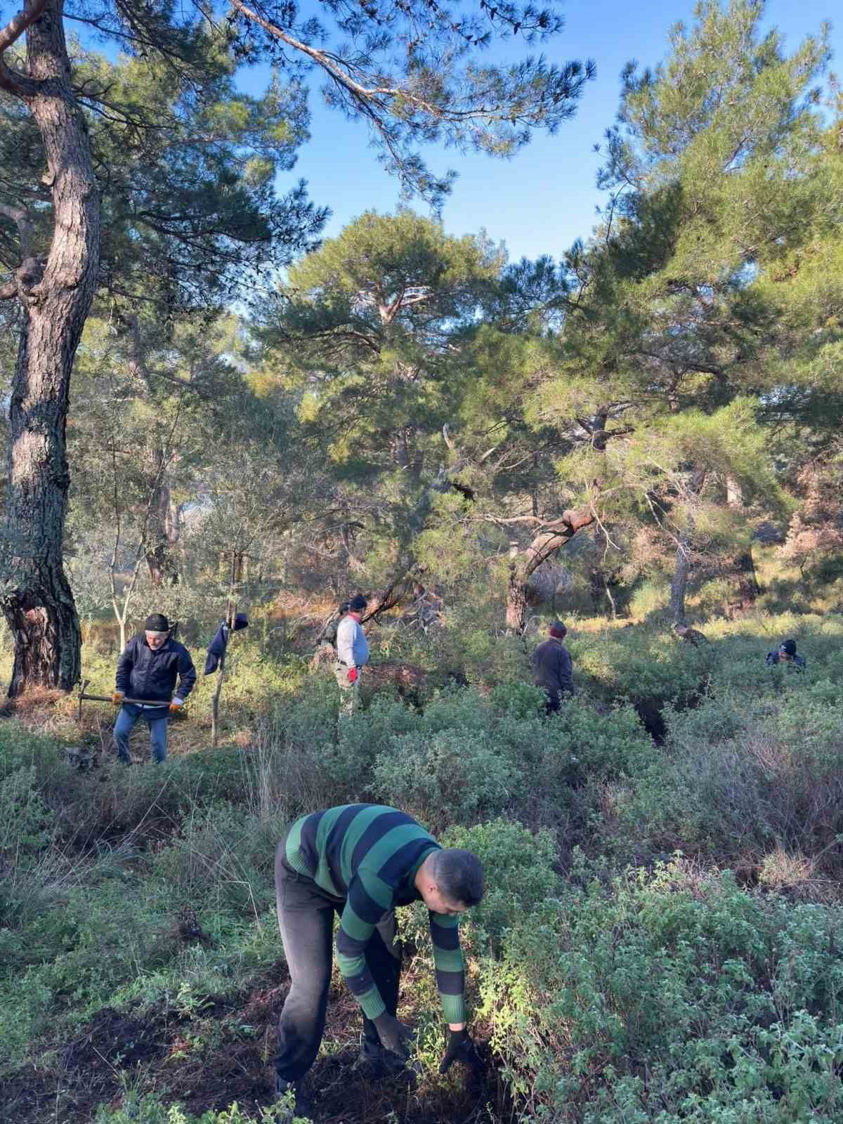 Köylülerden imece usulü temizlik etkinliği
