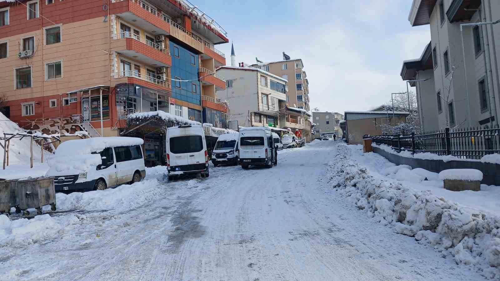 Kulp’ta çatılarda buz sarkıtları oluştu
