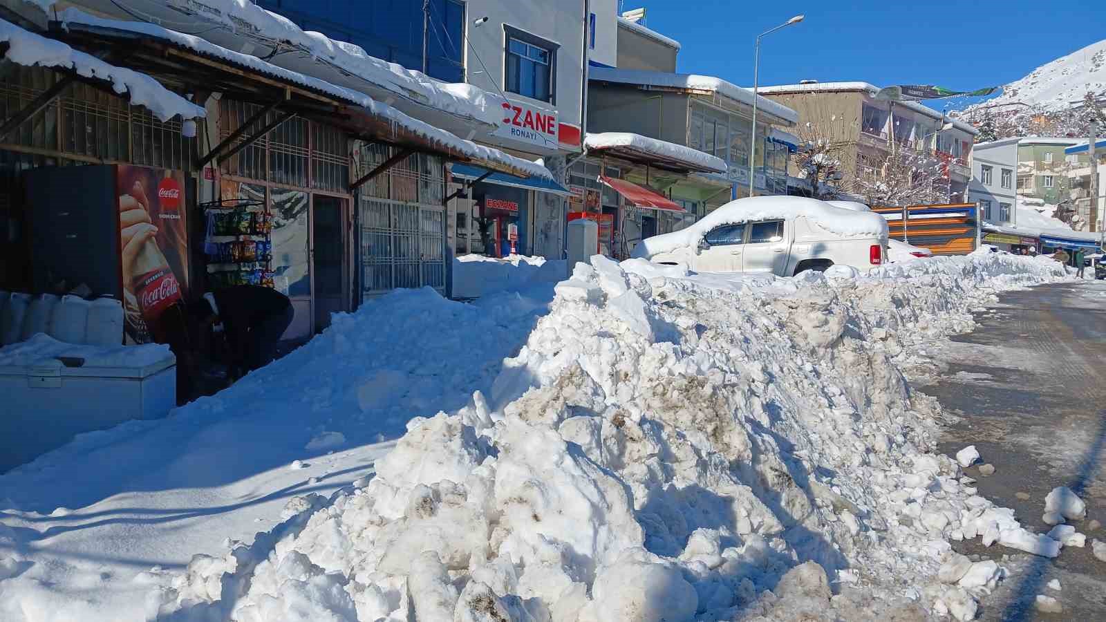 Kulp’ta kar çekildi, dondurucu soğuk etkisini artırdı
