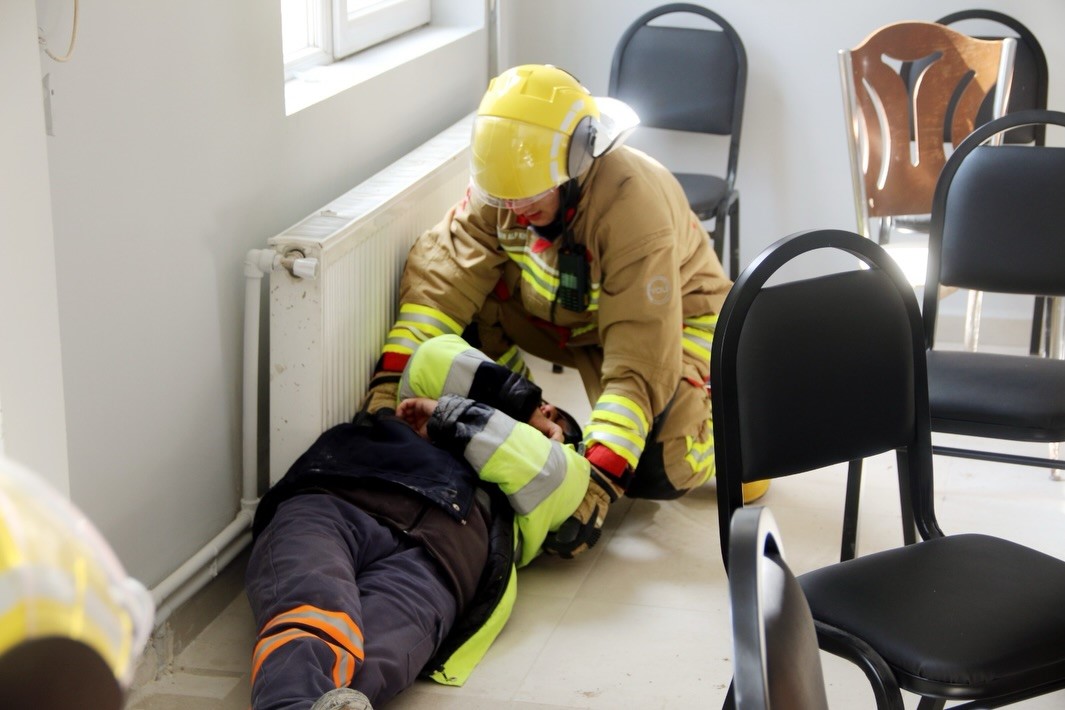 Kütahya OSB İtfaiye Ekibinden gerçeği aratmayan tatbikat
