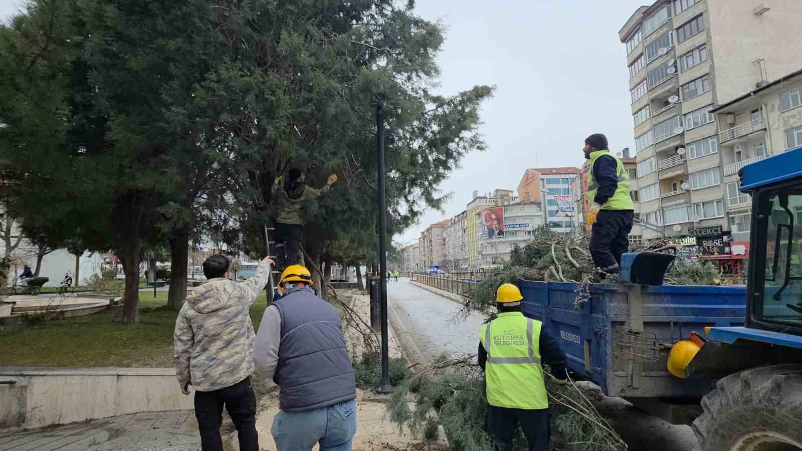Kütahya’da fırtına ve aşırı rüzgâr ağaçları devirdi
