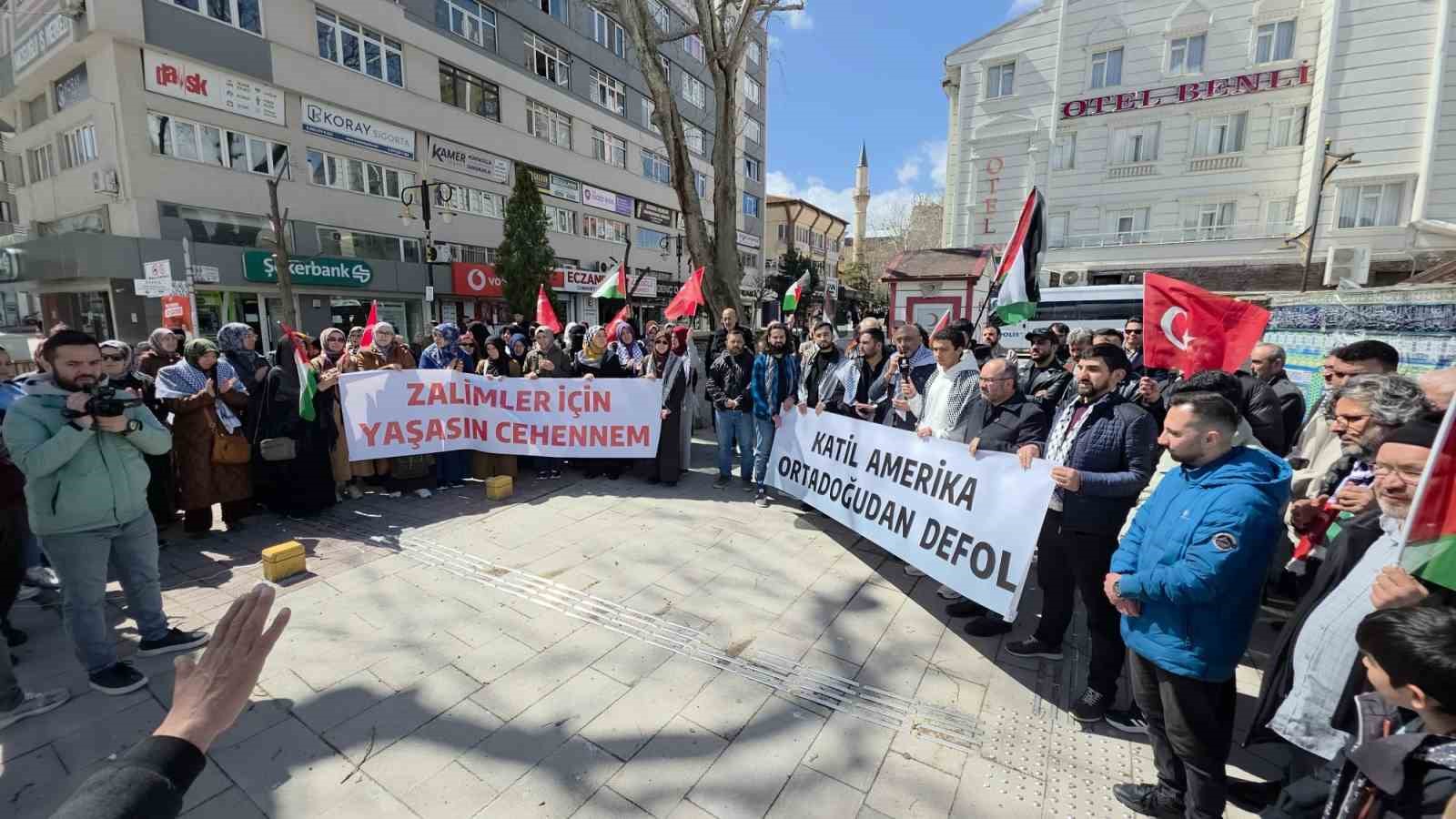 Kütahya’da İsrail’in Filistinli esirleri hedef alan idam cezası yasasına tepki
