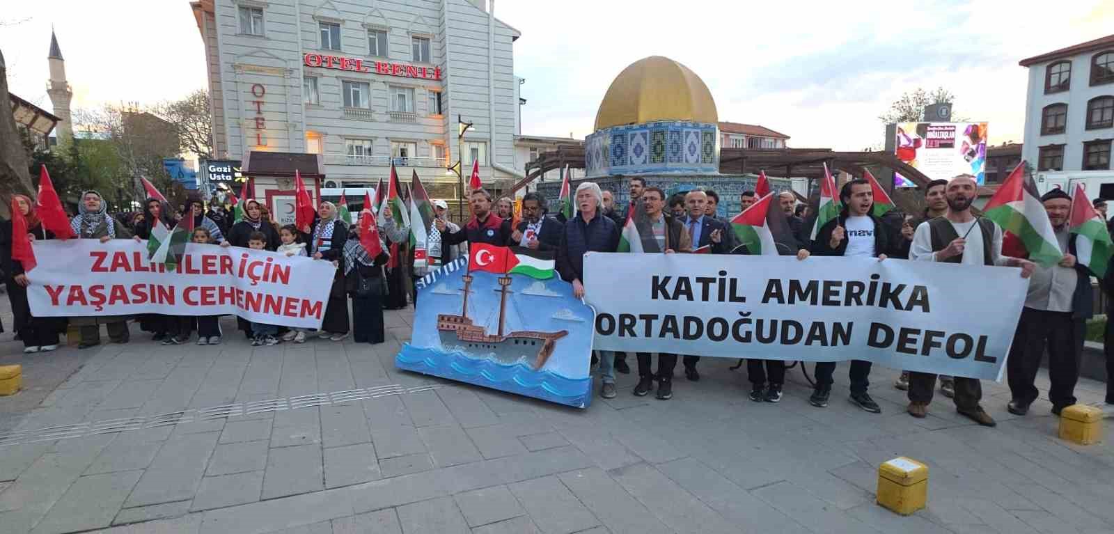 Kütahya’da Sumud Filosu’na yapılan saldırıya tepki
