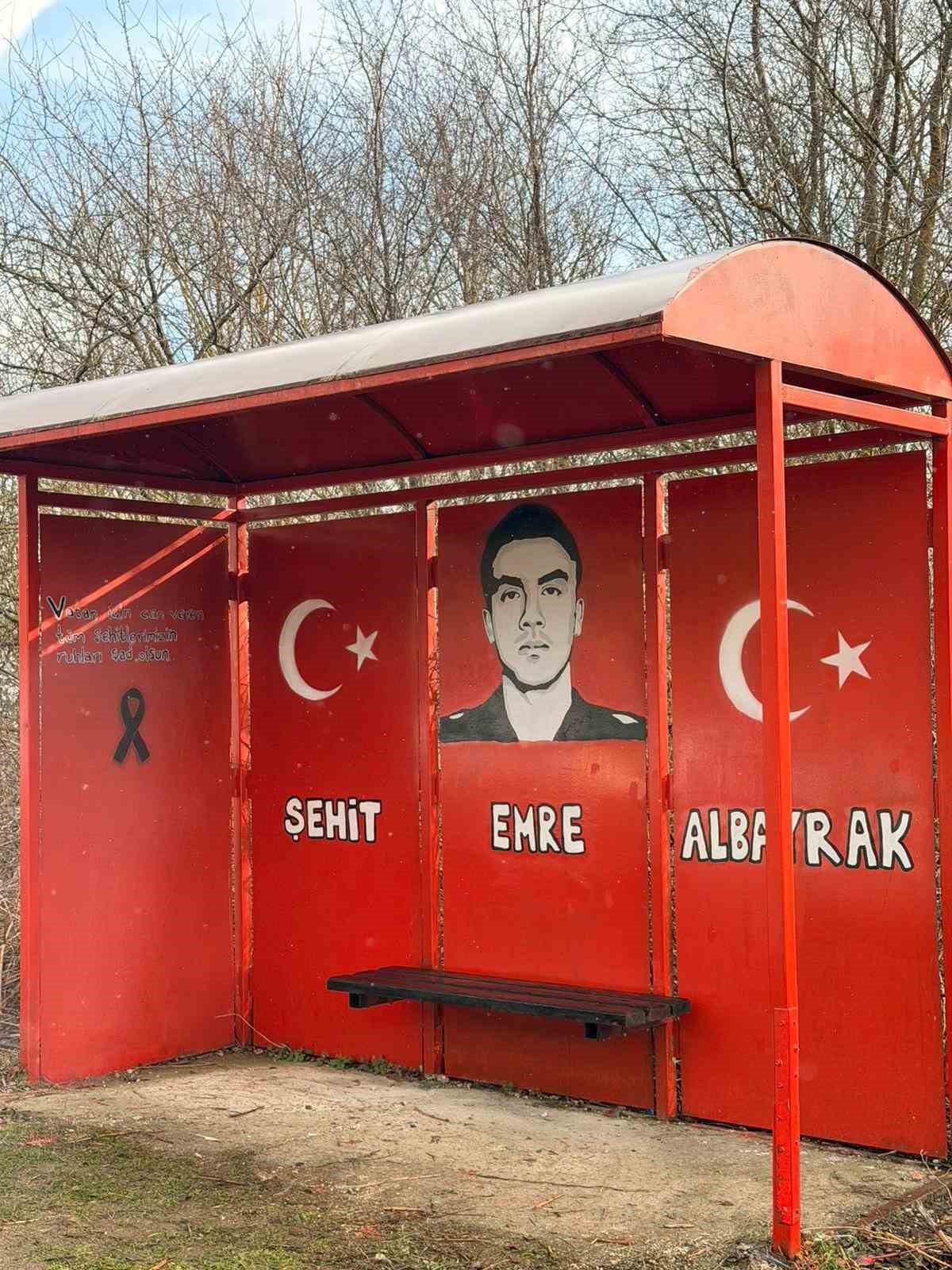 Ladik’te anlamlı çalışma: Şehidin ismi durağa kazındı
