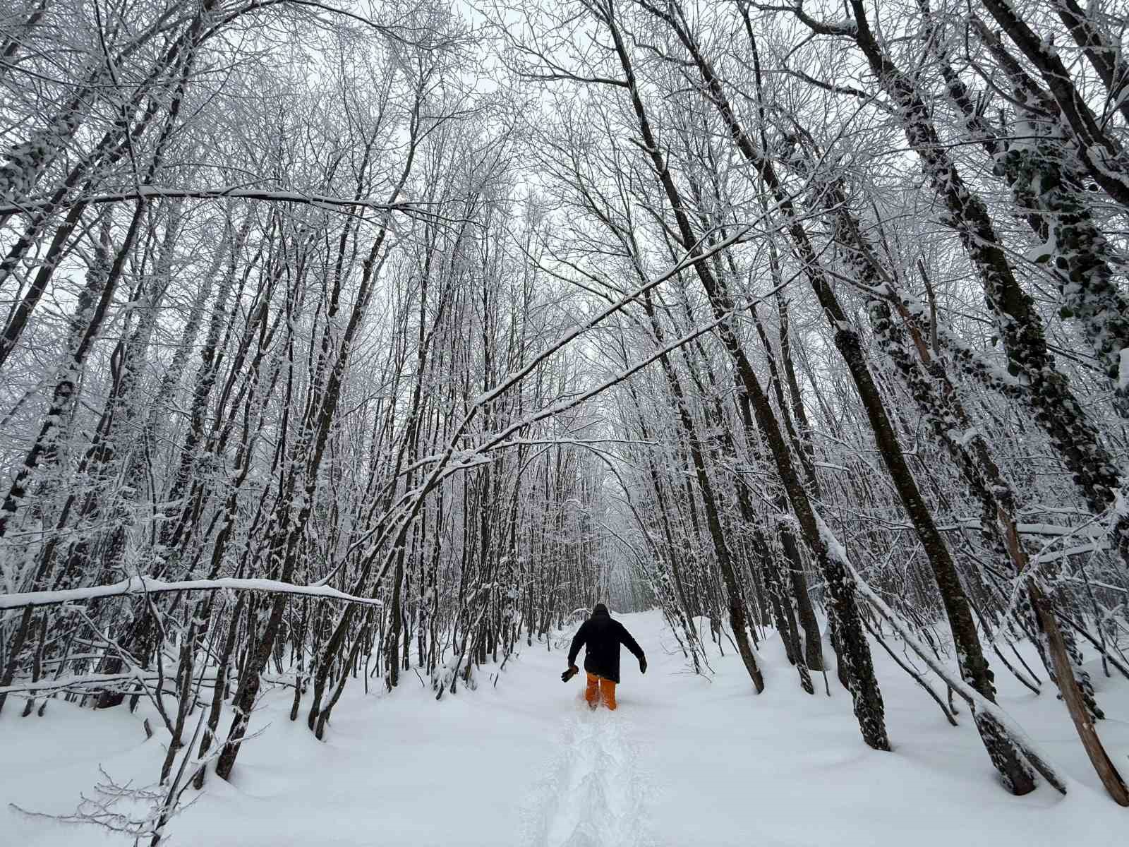 Lapa lapa kar altında adrenalin dolu yolculuk
