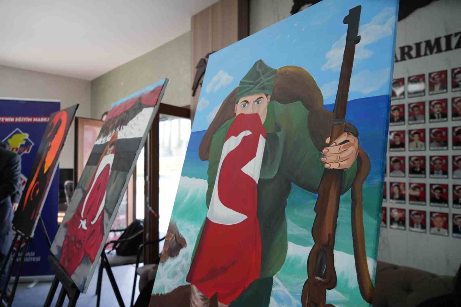 Lise öğrencilerinden Şehitler Günü’ne özel resim sergisi
