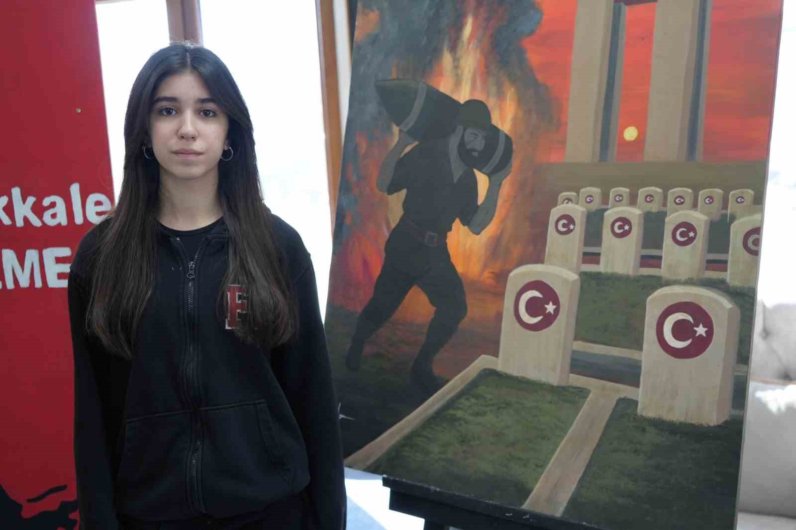 Lise öğrencilerinden Şehitler Günü’ne özel resim sergisi

