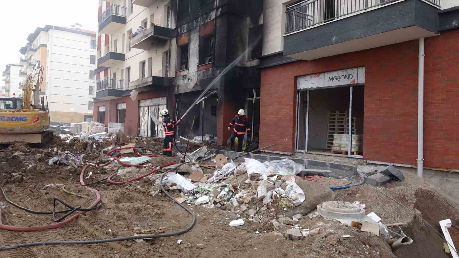 Malatya’da şantiyede korkutan yangın
