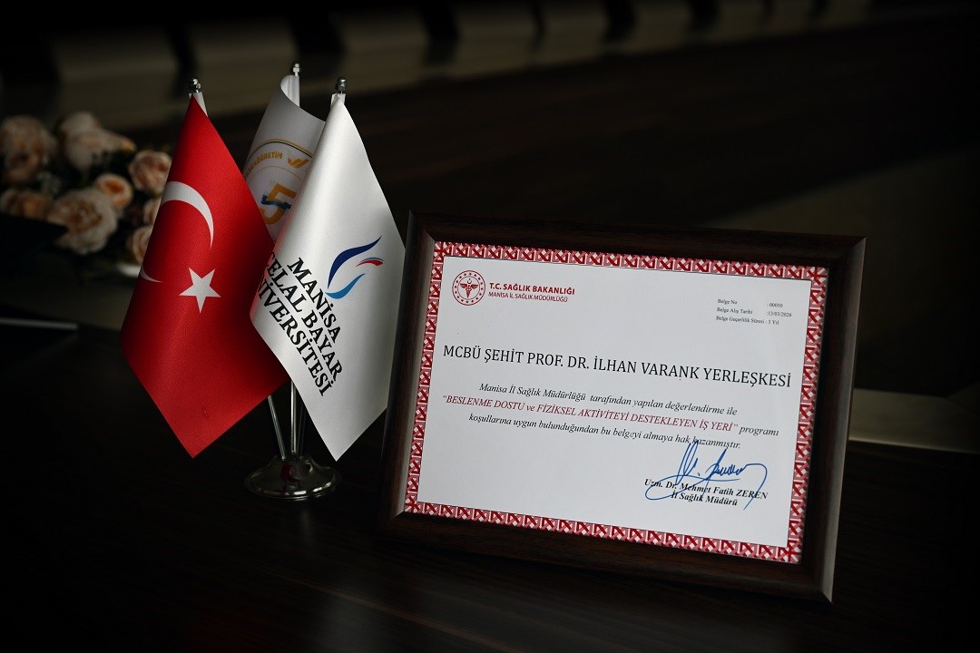 Manisa CBÜ’ye "Beslenme Dostu İş Yeri" belgesi
