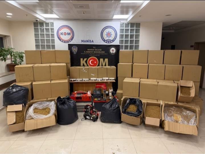 Manisa’da 1 milyon makaron ele geçirildi
