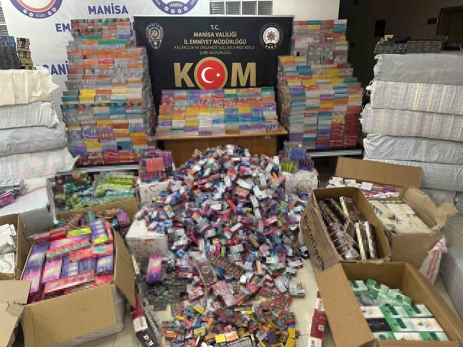 Manisa’da dev kaçak sigara operasyonu: 1 tutuklama
