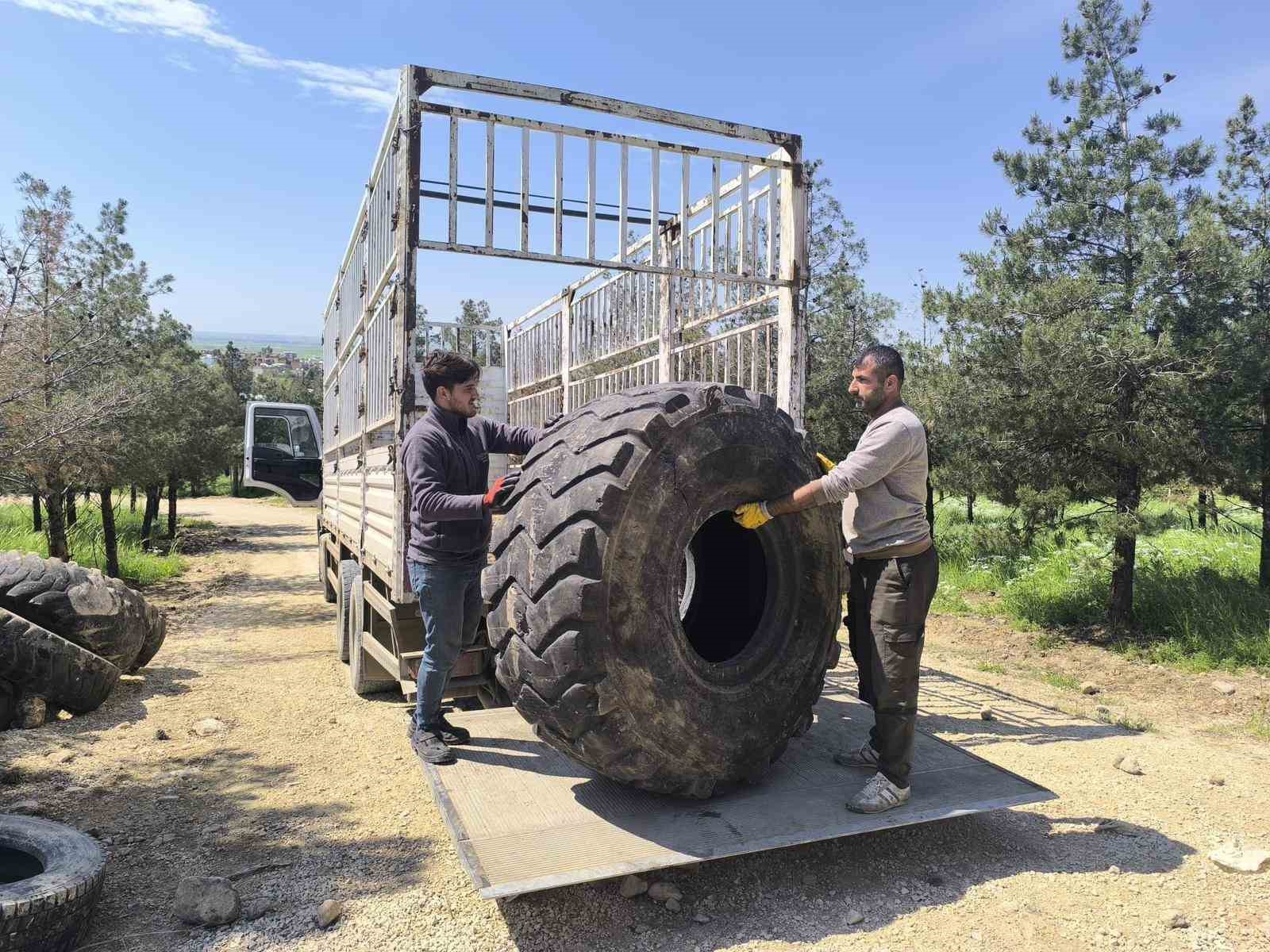 Mardin Büyükşehir Belediyesi, 100 ton atık lastiği geri dönüşüme kazandırdı
