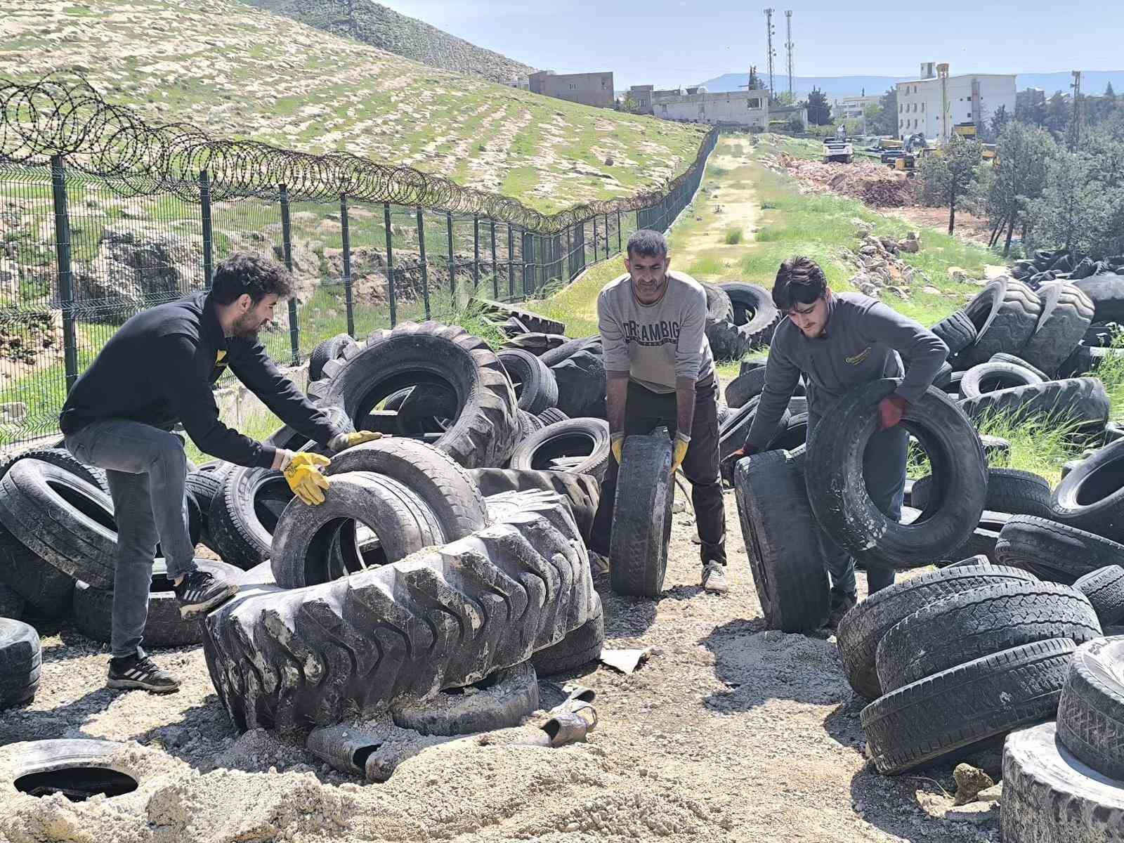 Mardin Büyükşehir Belediyesi, 100 ton atık lastiği geri dönüşüme kazandırdı
