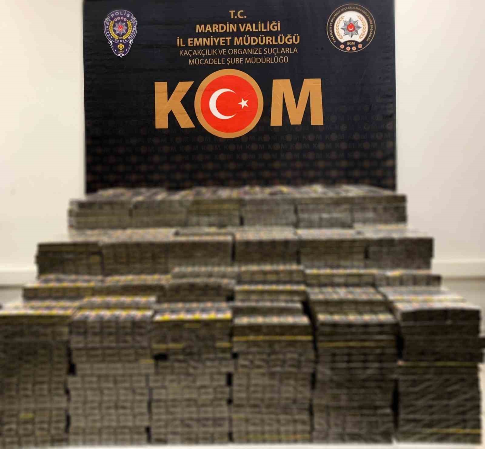 Mardin’de 11 bin 780 paket kaçak sigara ele geçirildi
