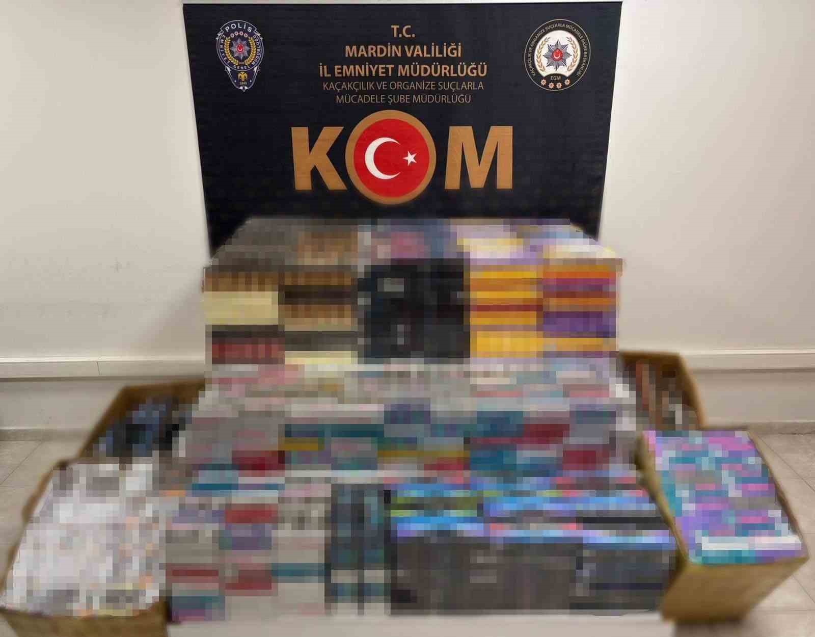 Mardin’de 19 bin paket kaçak sigara ele geçirildi
