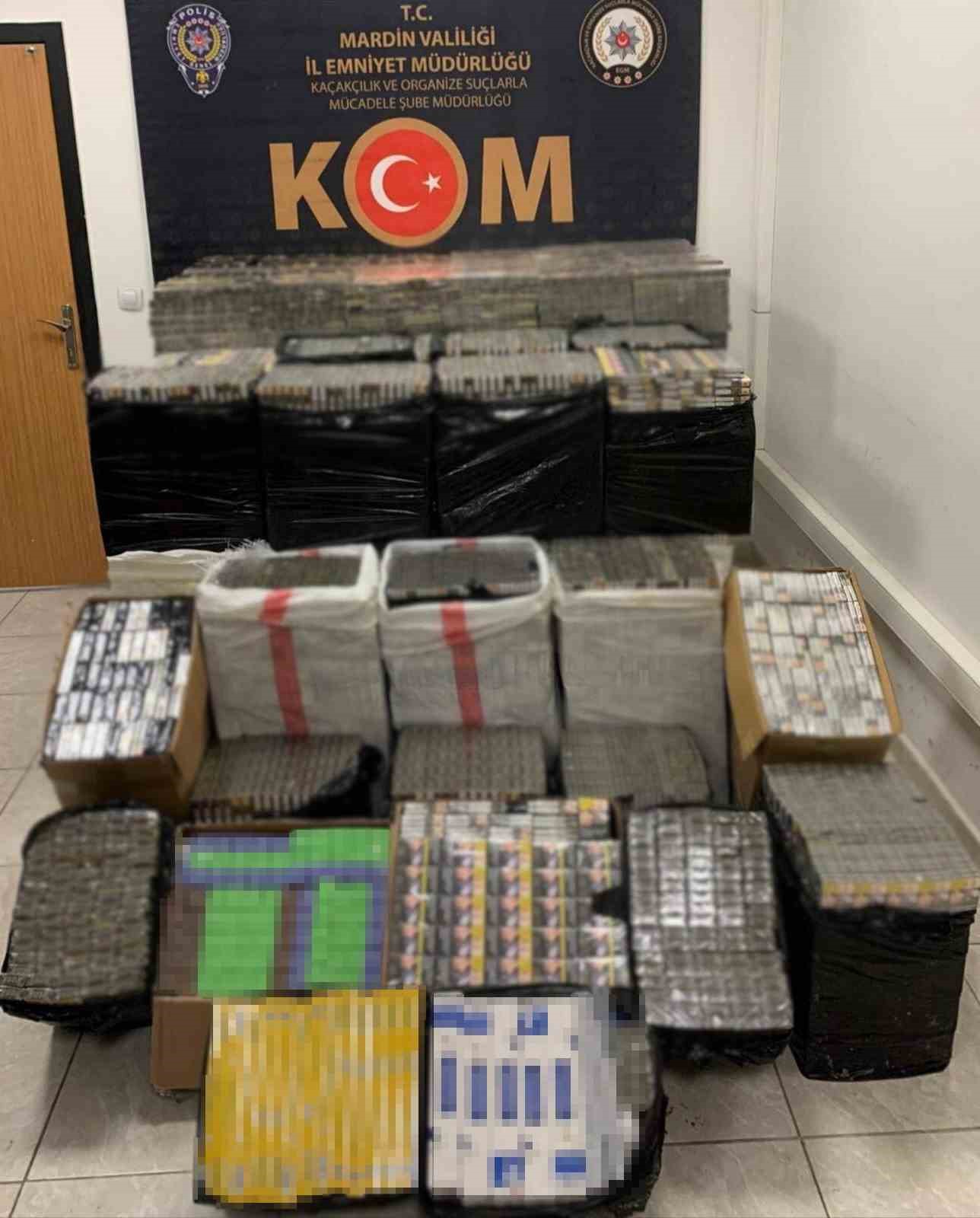 Mardin’de  40 bin paket kaçak sigara ele geçirildi
