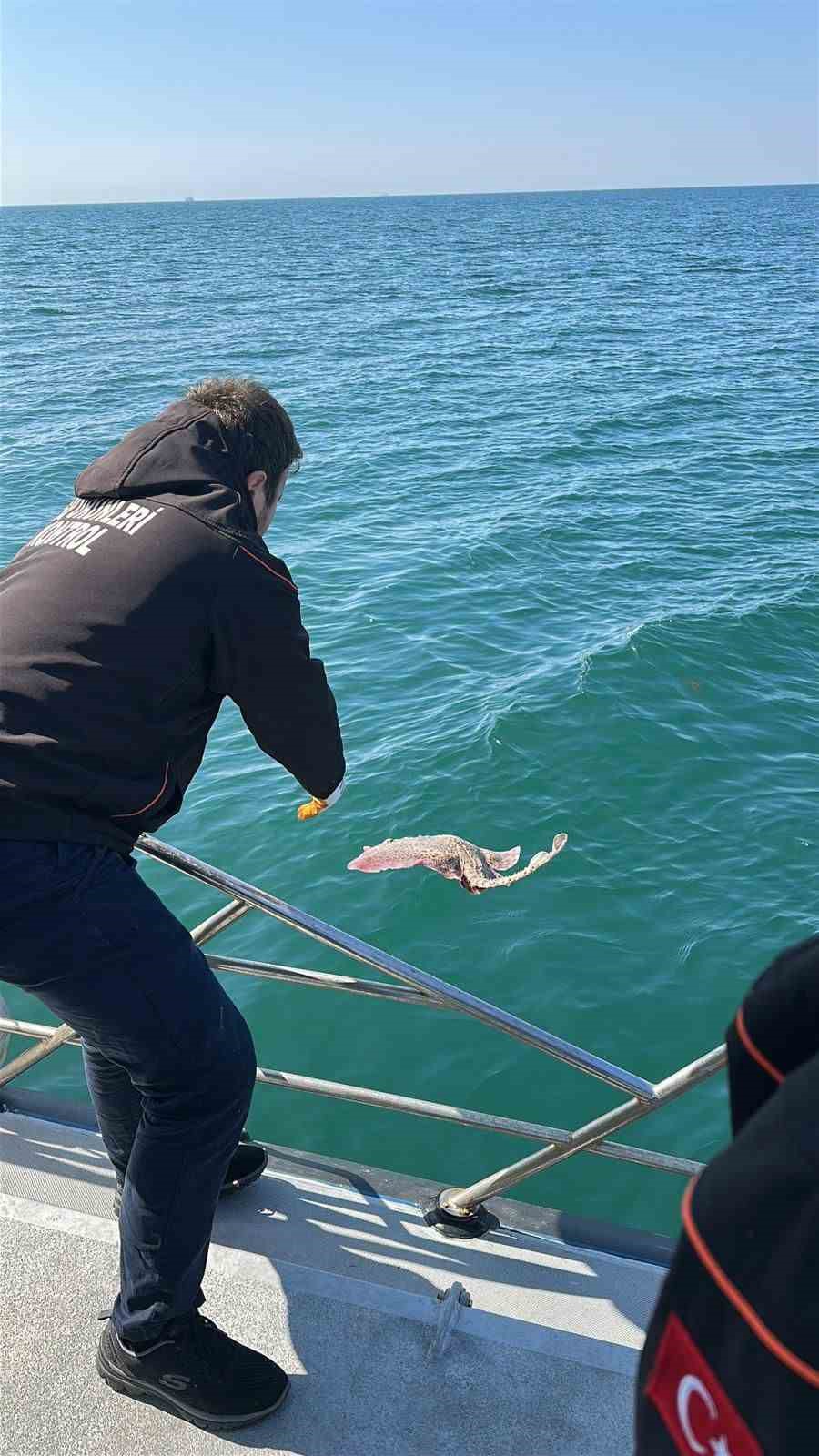 Marmara Denizi’nde kullanılan kaçak av aracı yakalandı
