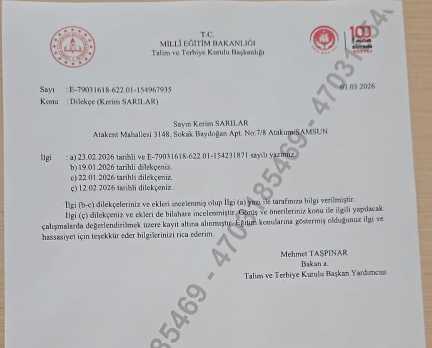MEB’den "Sarılılar Teoremleri" başvurusuna cevap
