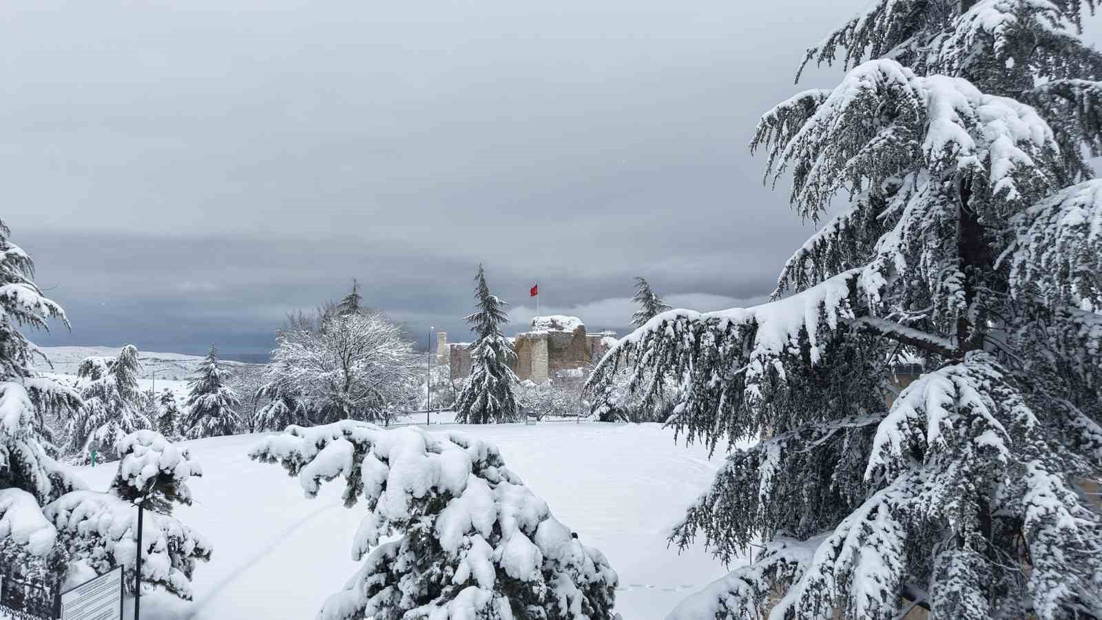 Medeniyetlerin beşiği Harput beyaza büründü, kartpostallık görüntüler oluştu
