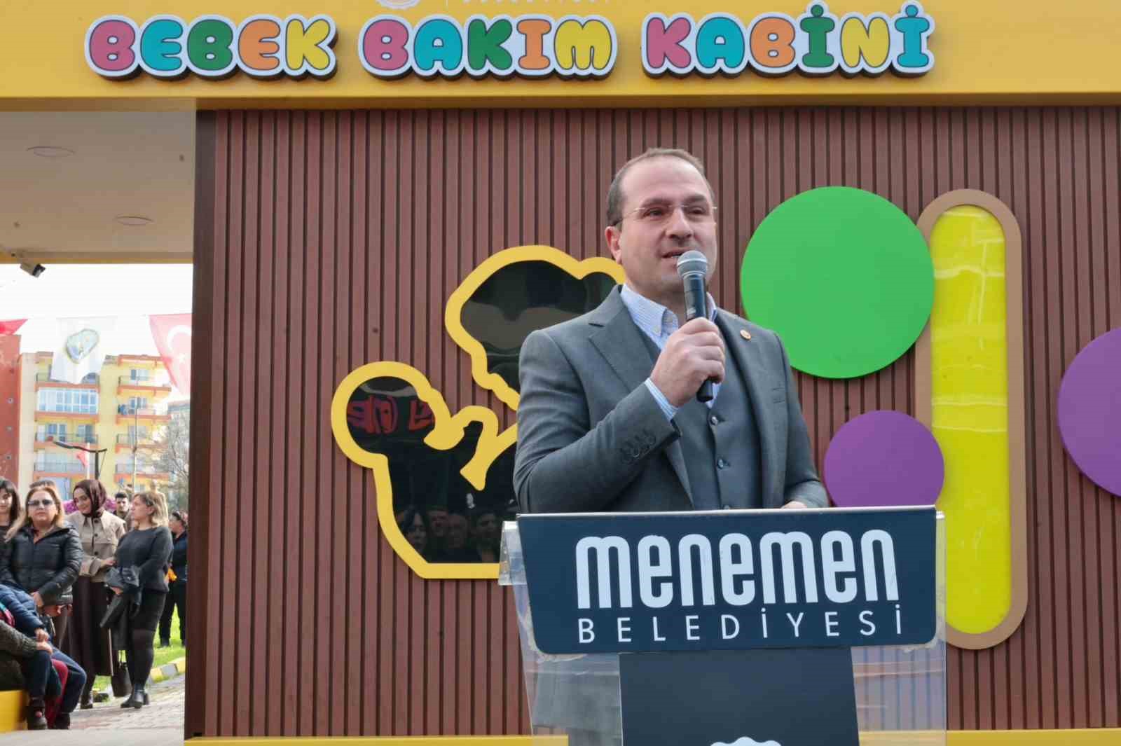 Menemen’de bebek bakım kabinleri törenle hizmete açıldı
