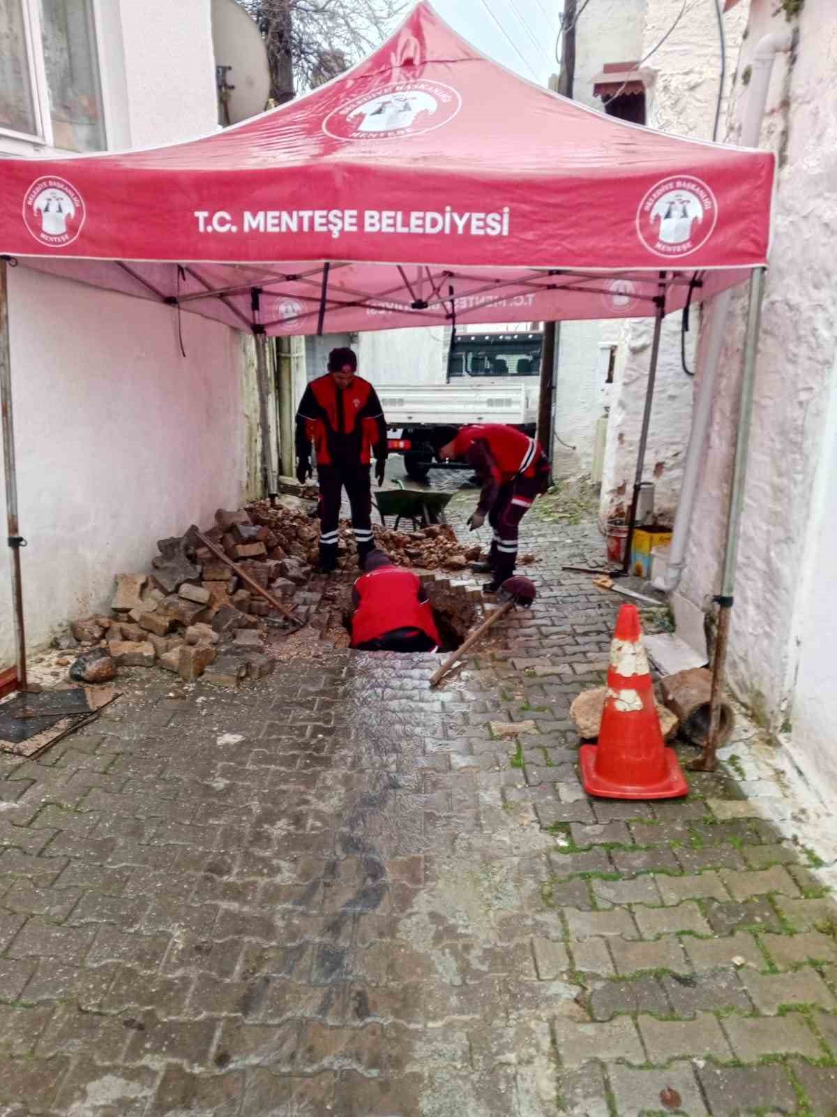 Menteşe Belediyesi ekiplerinden, 24 saatlik kesintisiz müdahale
