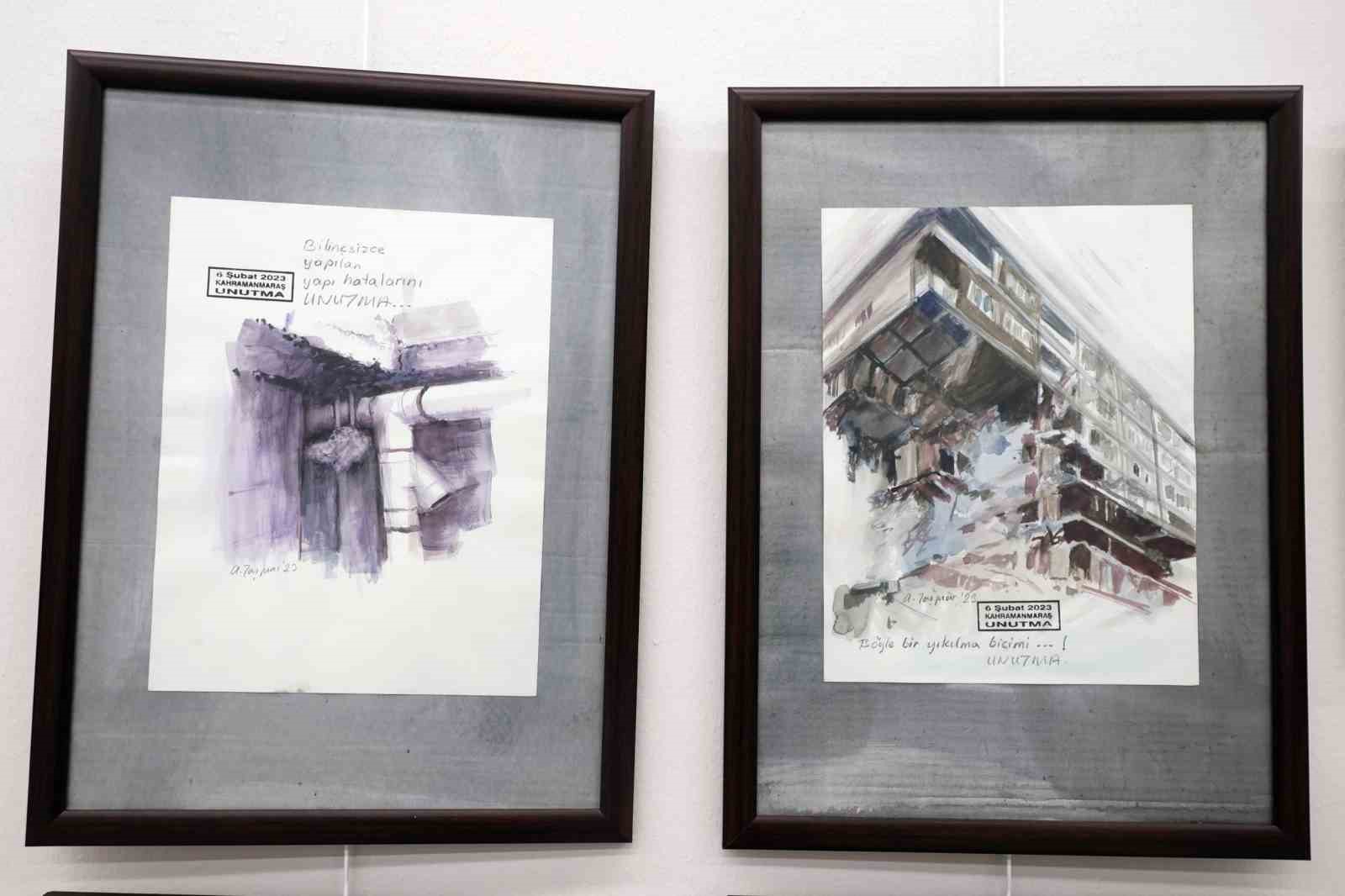 Menteşe’de Kahramanmaraş Depremi’nin üçüncü yılında Unutma Sergisi açıldı
