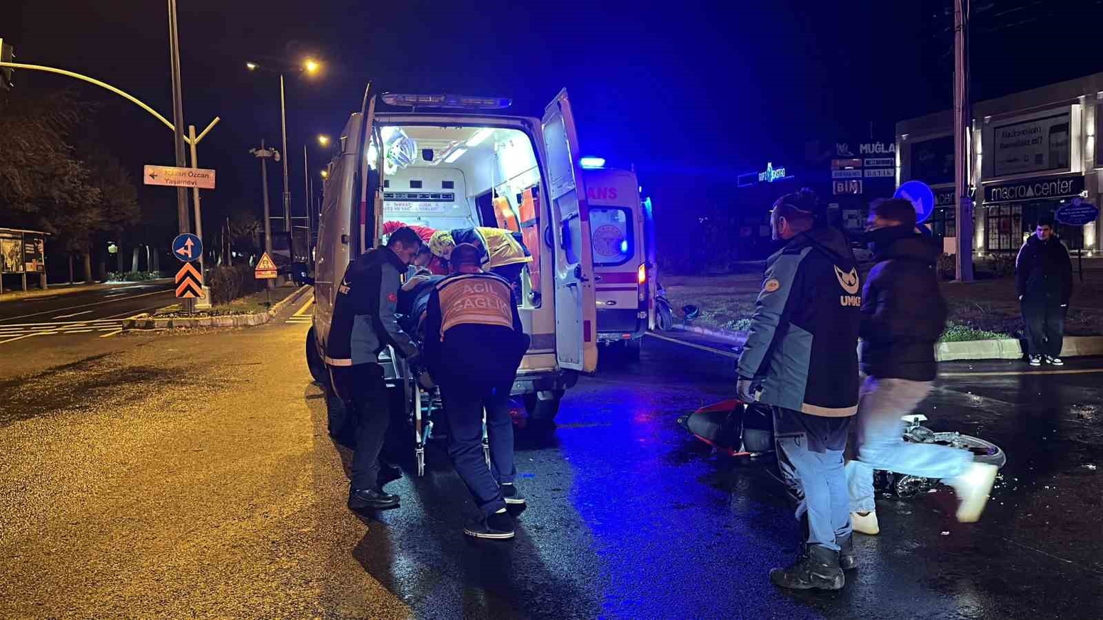 Menteşe’de trafik kazası: Motosiklet sürücüsü ağır yaralı
